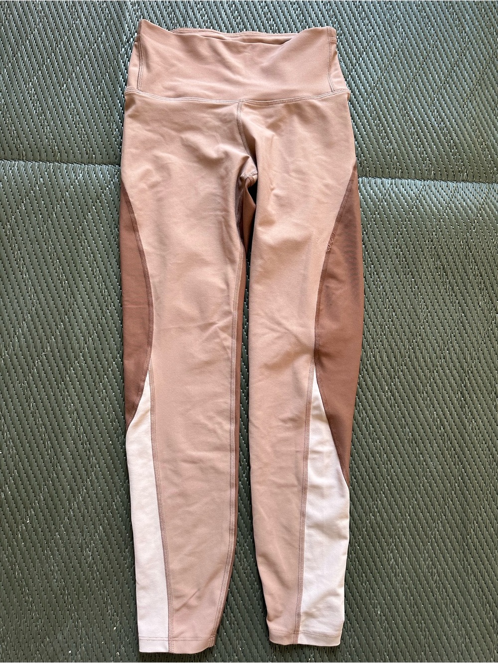 Old Navy Active Powersoft High Rise Go-Dry Leggings Brown Colorblock Small